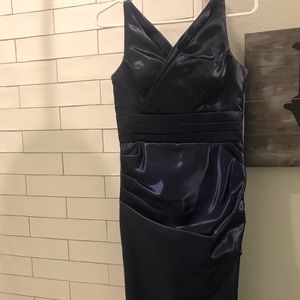 Beautiful long navy ball gown